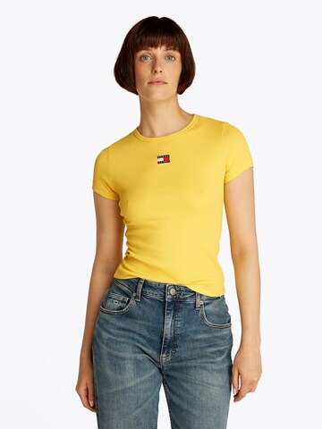 Tommy Jeans Shirt in Yellow: front