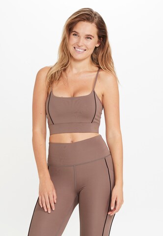 Athlecia Low Support Sports Bra 'Brastine' in Brown: front