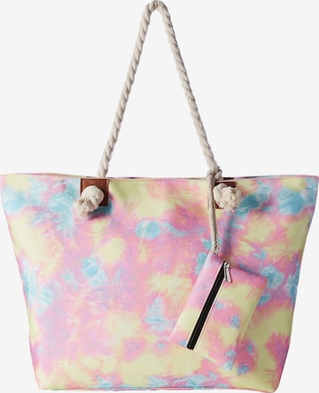 DonDon Beach Bag 'DonDon Strandtasche mit Reißverschluss Shopper Beach bag Badetasche - Paisley' in Pink: front