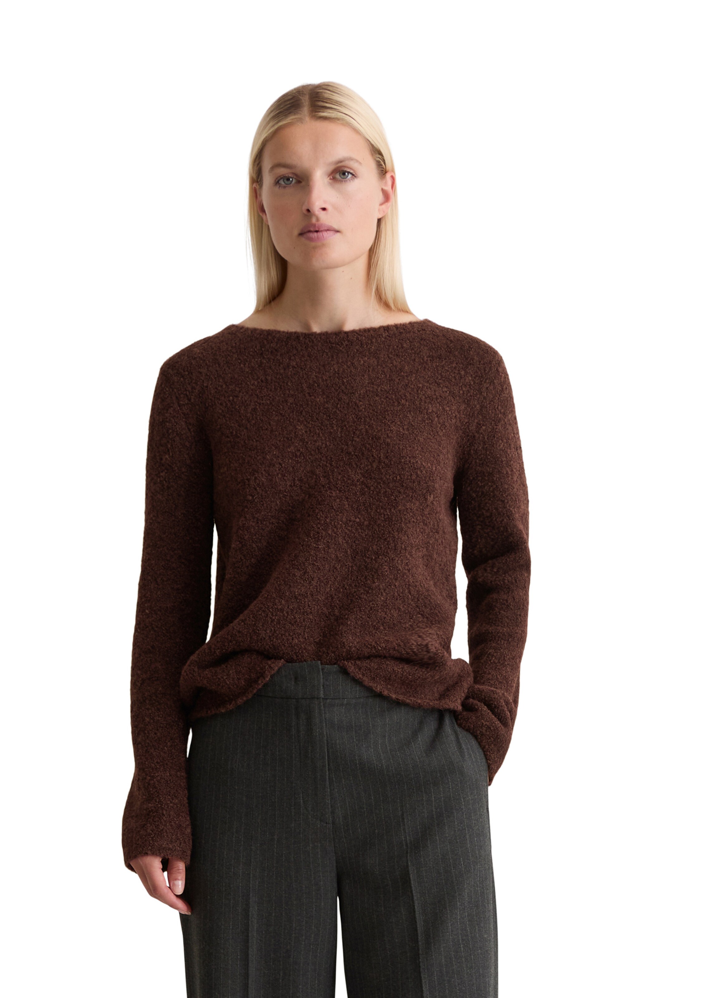 Marc O'Polo Sweater 'Bouclé' in Red: front