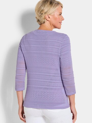 Goldner Gebreid vest in Lila
