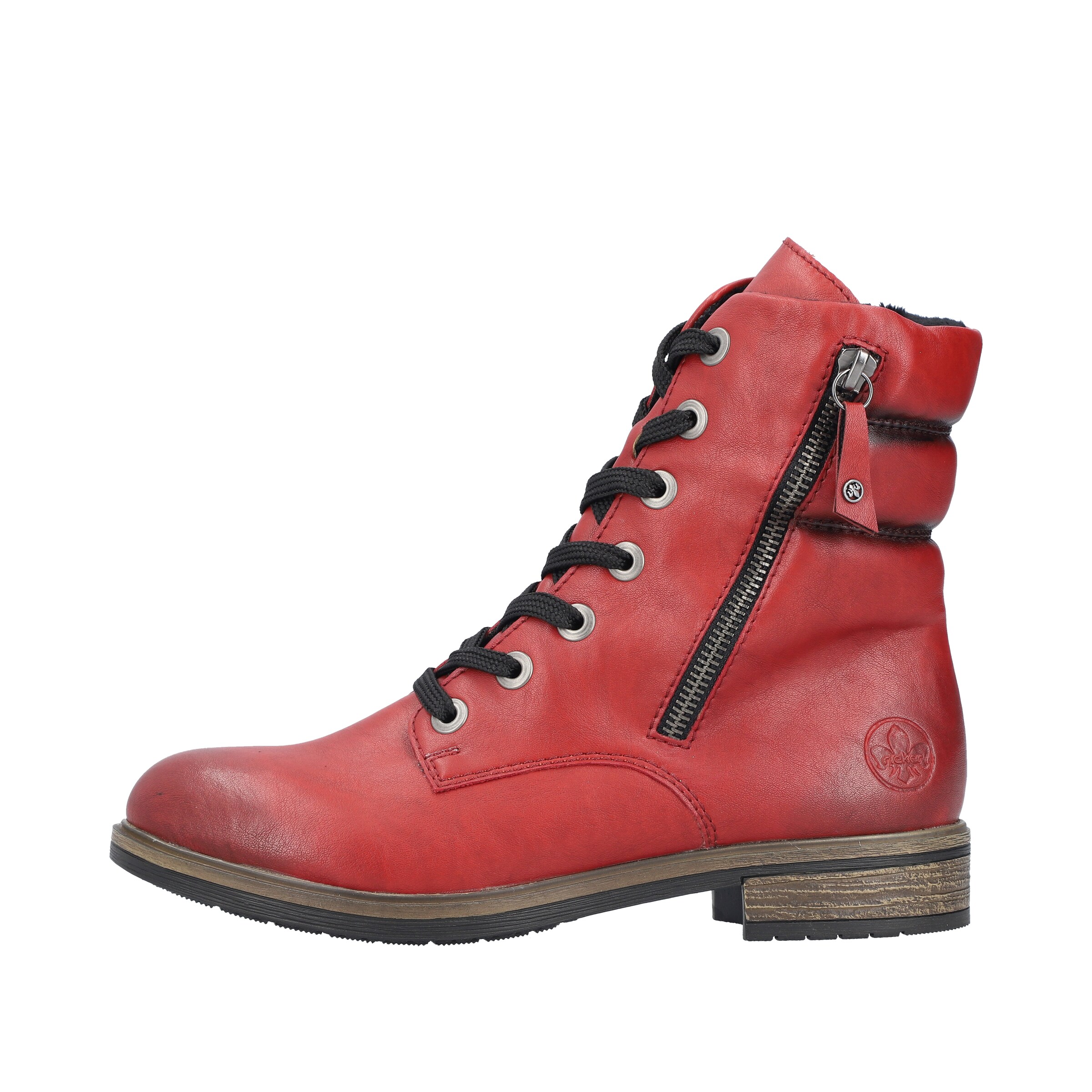 Rieker Schnürstiefel in Rot