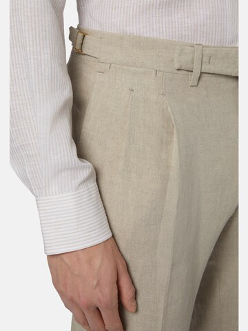 Boggi Milano Regular Pleated Pants in Beige