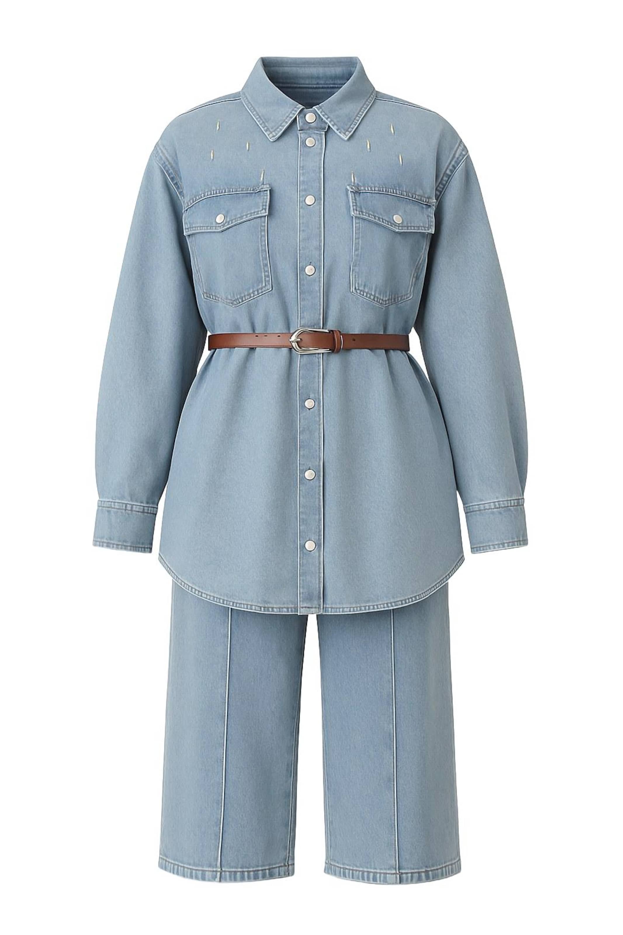 Chemisier MODAMIHRAM en bleu : devant