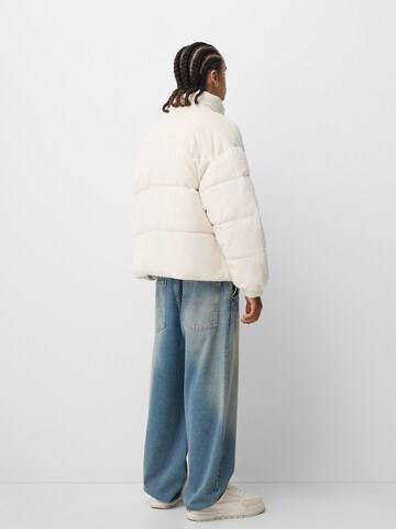 Bershka Zimní bunda – béžová