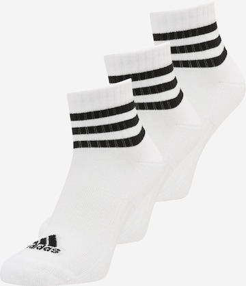 ADIDAS SPORTSWEAR Sportovní ponožky '3-stripes Cushioned Sportswear -cut 3 Pairs' – bílá: přední strana