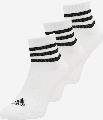 ADIDAS SPORTSWEAR Athletic Socks '3-stripes Cushioned Sportswear -cut 3 Pairs' in White: front