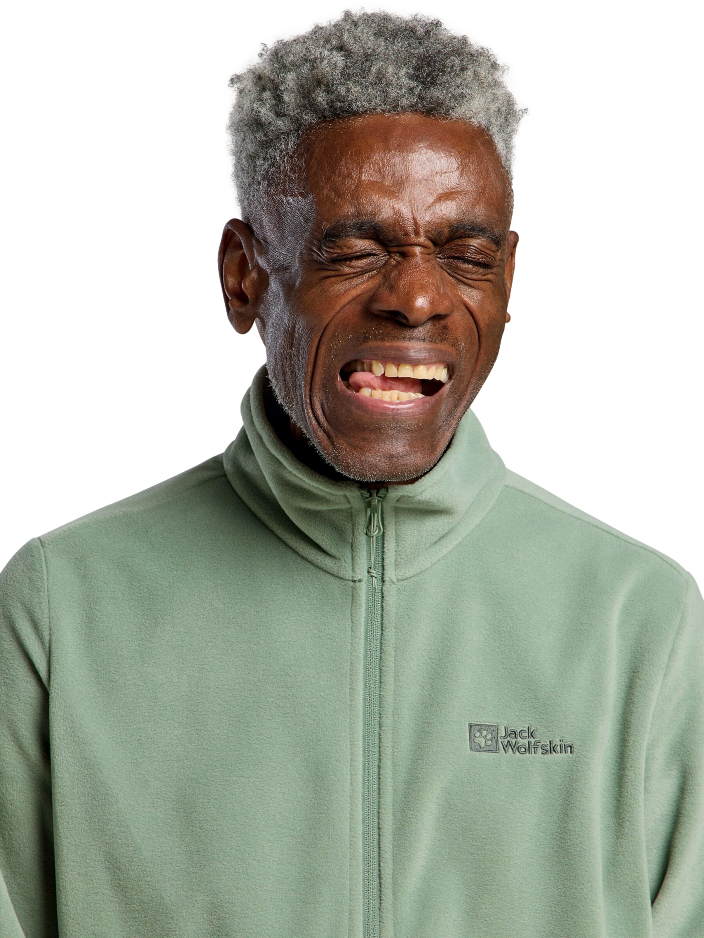 JACK WOLFSKIN Athletic fleece jacket 'Taunus' in Green