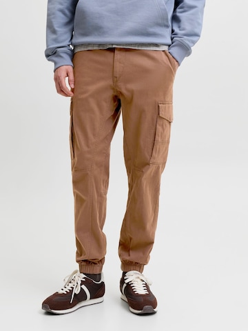 JACK & JONES - Slimfit Pantalón cargo 'JJIPaul JJFlake' en marrón: frente