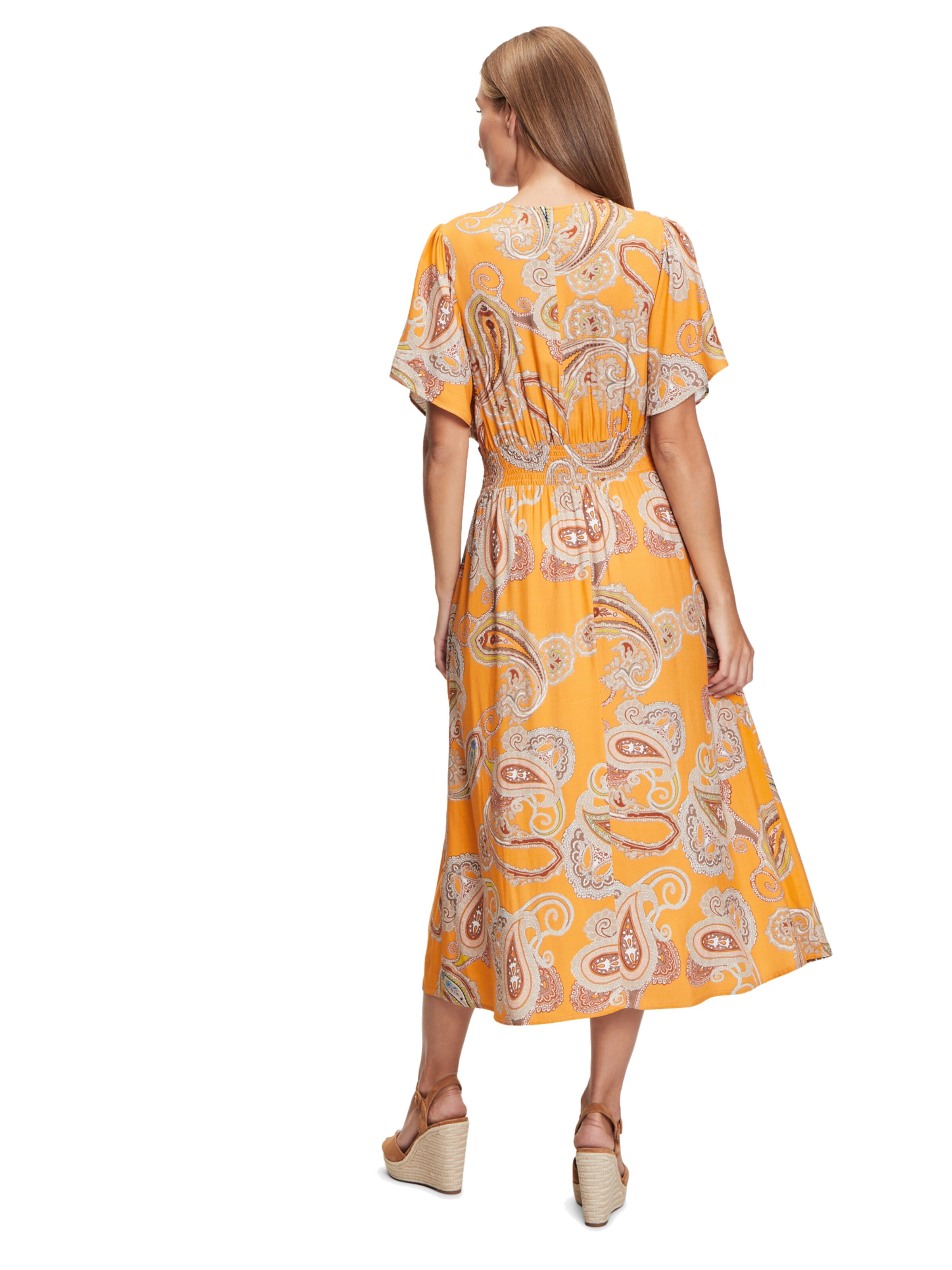 Frauen Große Größen Betty Barclay Sommerkleid mit Muster in Orange - NB68302