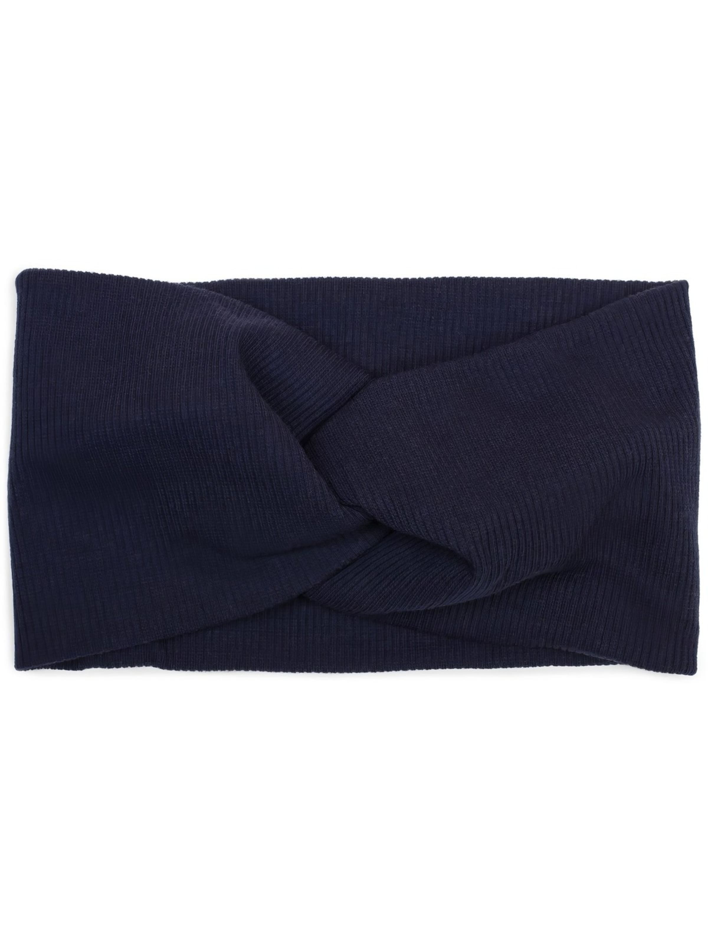 styleBREAKER Haarschmuck 'Feinripp Haarband gedreht'‌‌‌‌‌‌‌‌‌‌ in Blau: Vorderseite