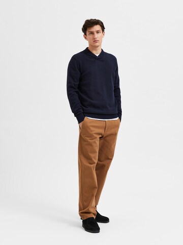 SELECTED HOMME Sweater 'Hans' in Blue