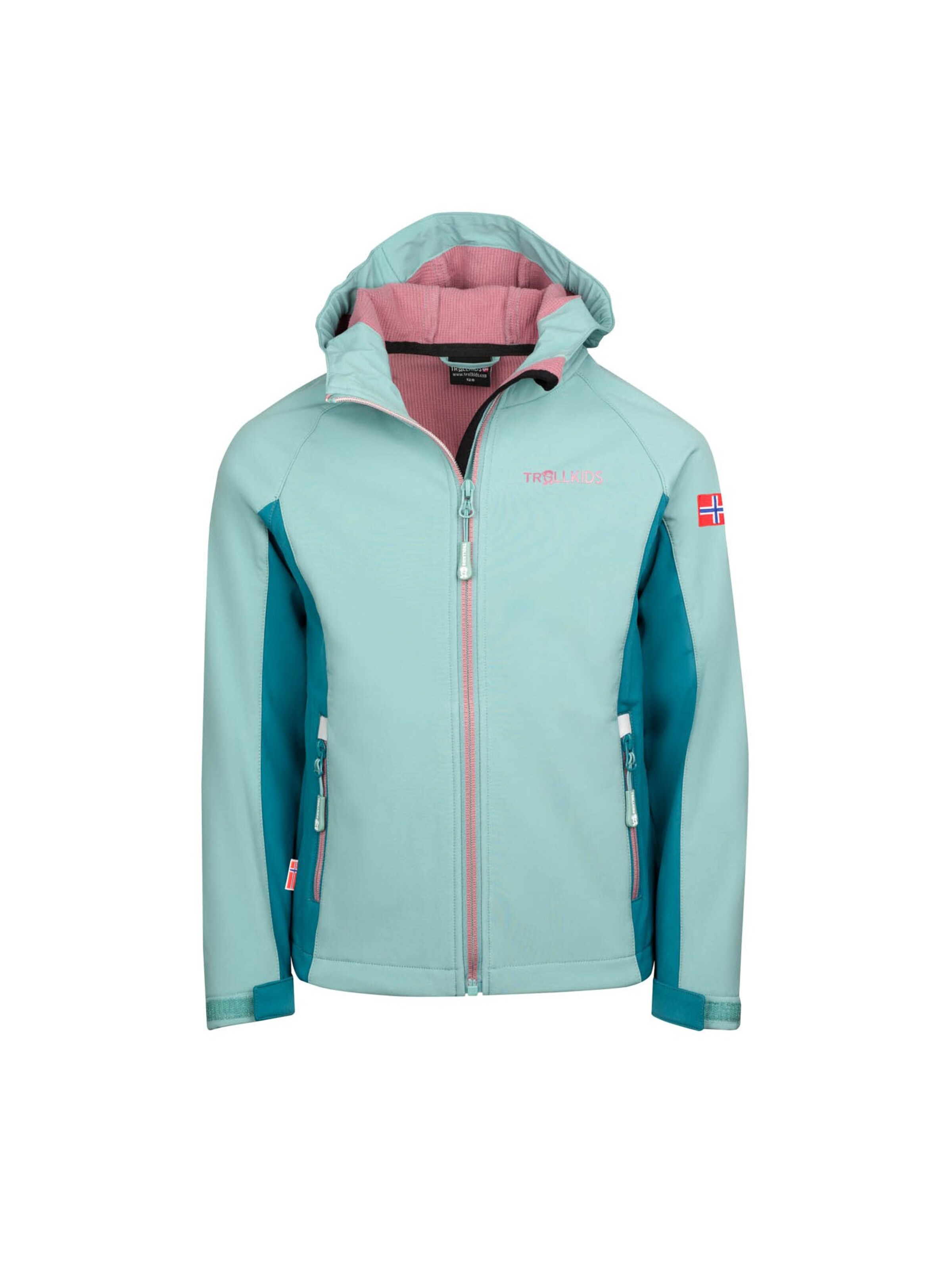 TROLLKIDS Outdoor jacket in Green: front