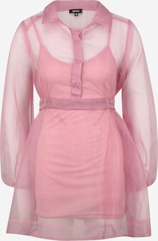 Missguided Petite Košeľové šaty - ružová: predná strana