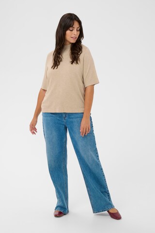 KAFFE CURVE Pullover 'KClizzy' in Beige