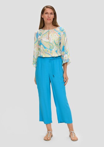 s.Oliver BLACK LABEL Wide leg Trousers in Blue