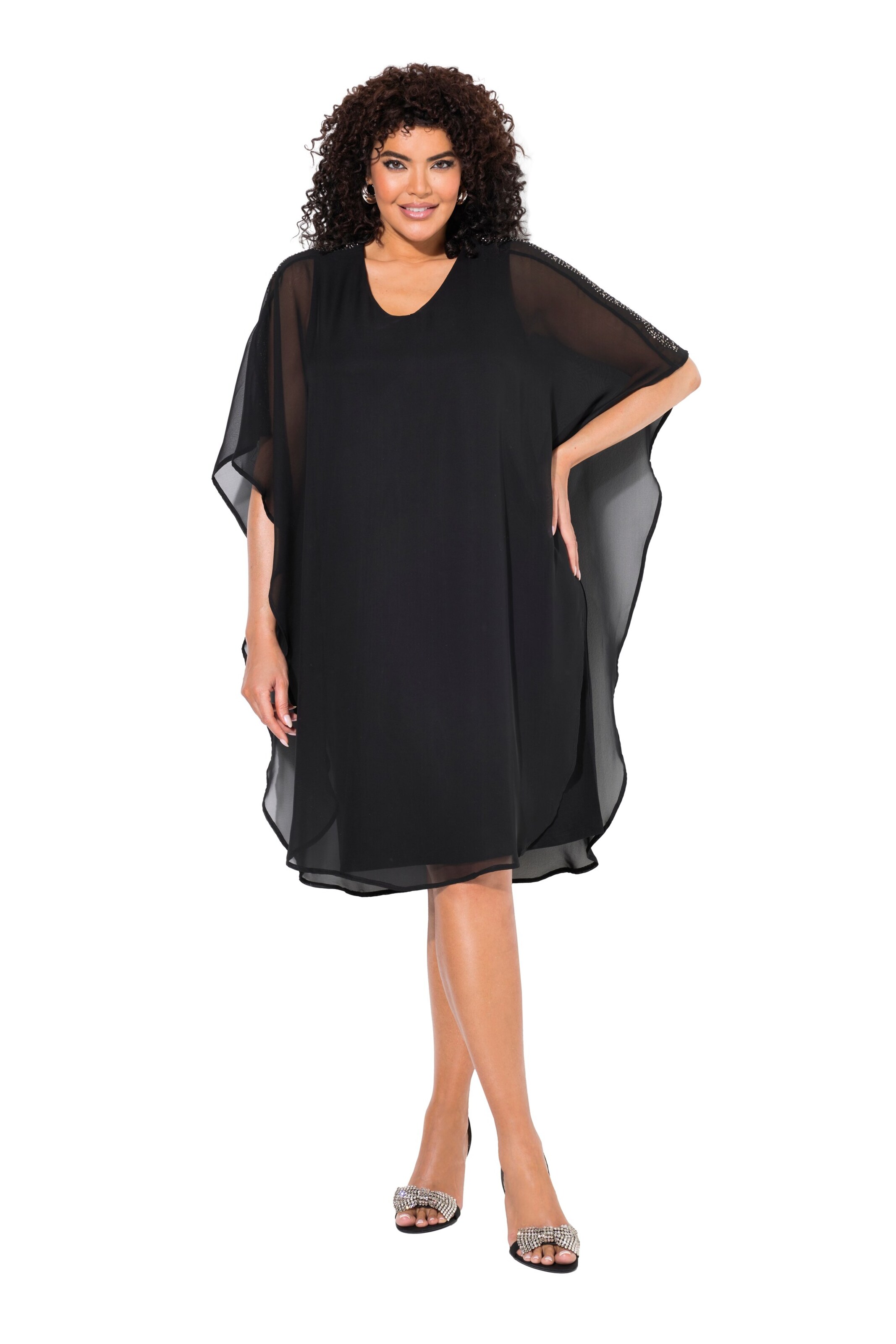 Ulla Popken Jurk in Zwart: voorkant