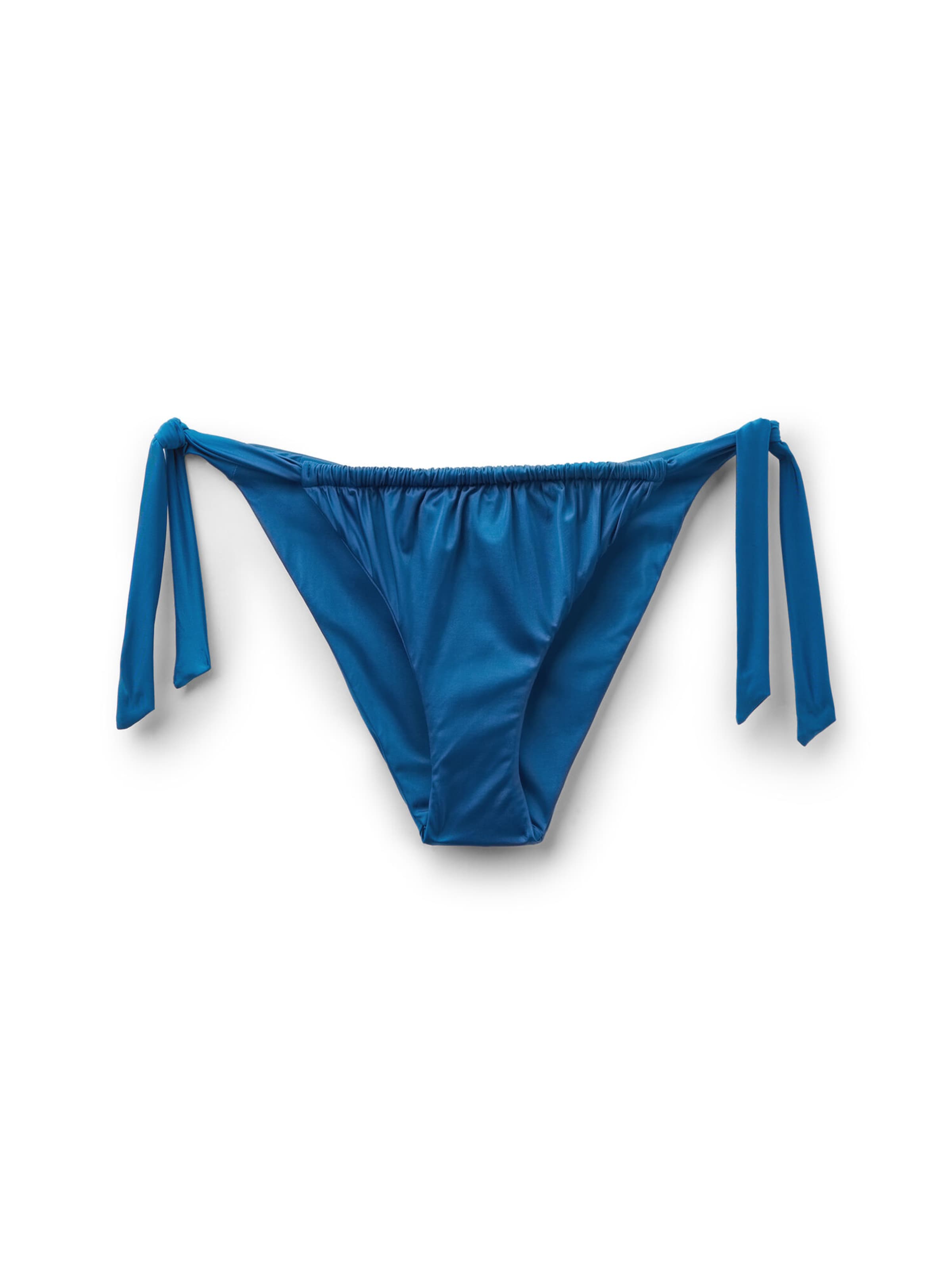 CALZEDONIA Bikini Bottoms 'Shiny Satin' in Blue: front
