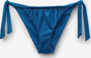 CALZEDONIA Bikini Bottoms 'Shiny Satin' in Blue: front