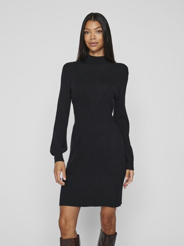 Robes en maille VILA en noir : devant