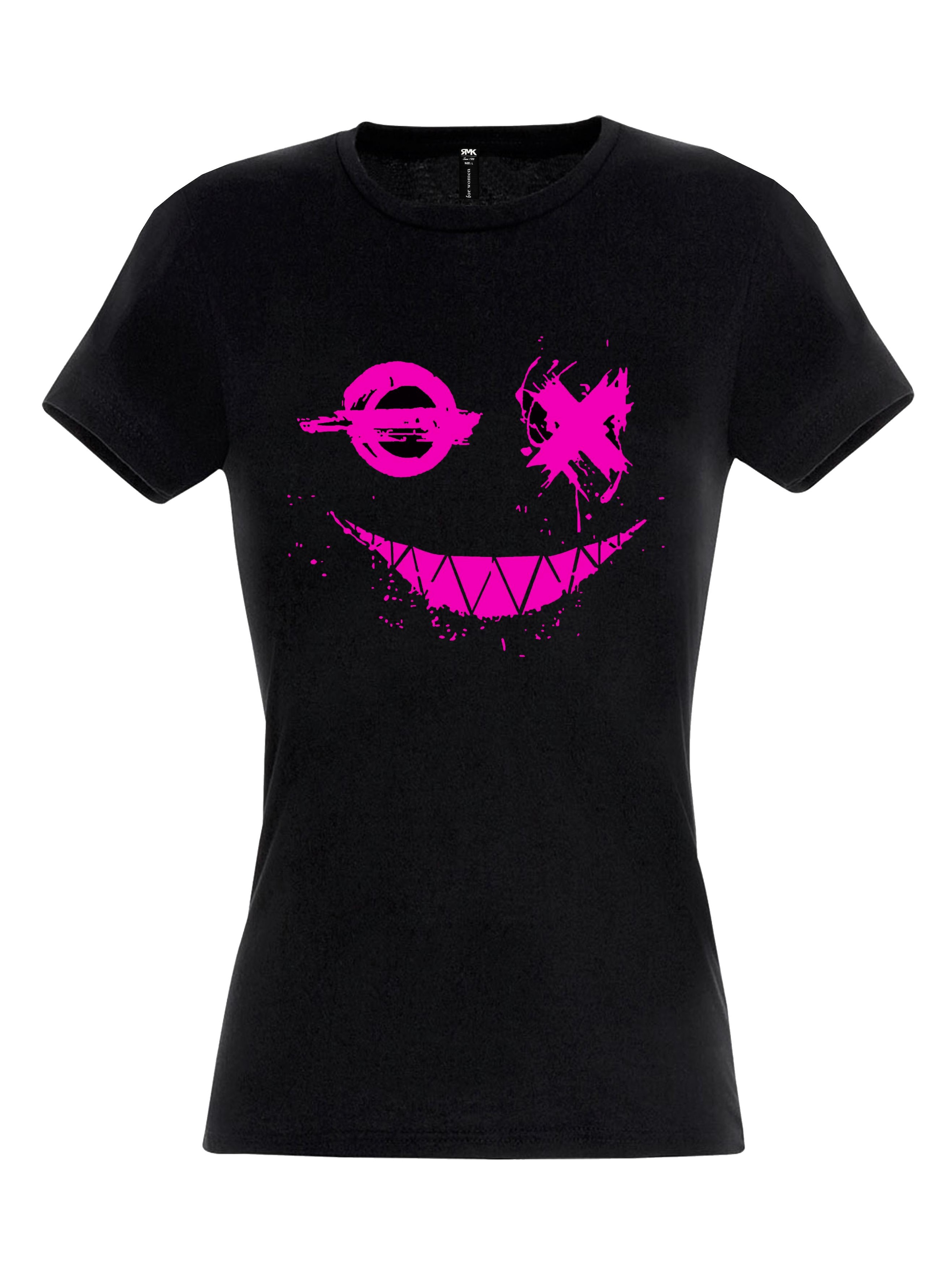 RMK Shirt 'Smily Smiley'‌‌‌‌‌‌‌ in Schwarz: Vorderseite