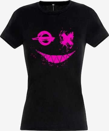 RMK Shirt 'Smily Smiley' in Black: front