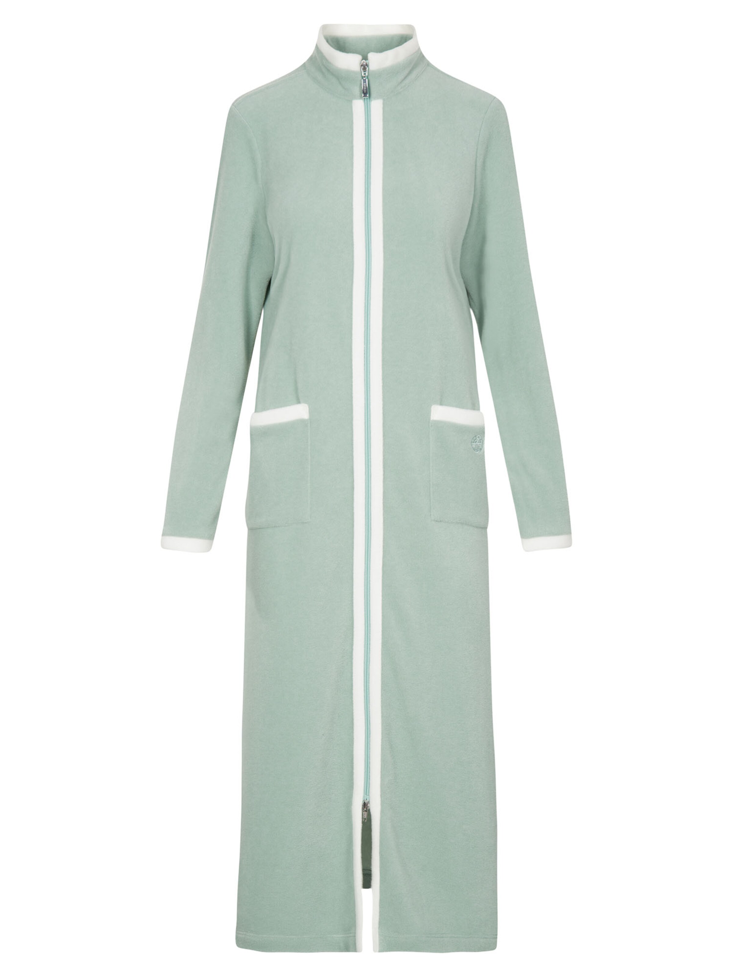 FÉRAUD PARIS Short Bathrobe ' Fleece ' in Green: front