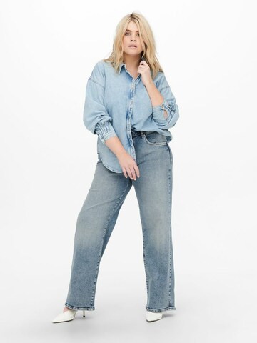 ONLY Carmakoma Wide Leg Jeans 'CARHOPE' in Blau