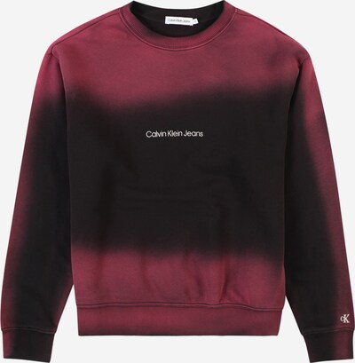 Calvin Klein Jeans Sweatshirt in beere / schwarz / weiß, Produktansicht