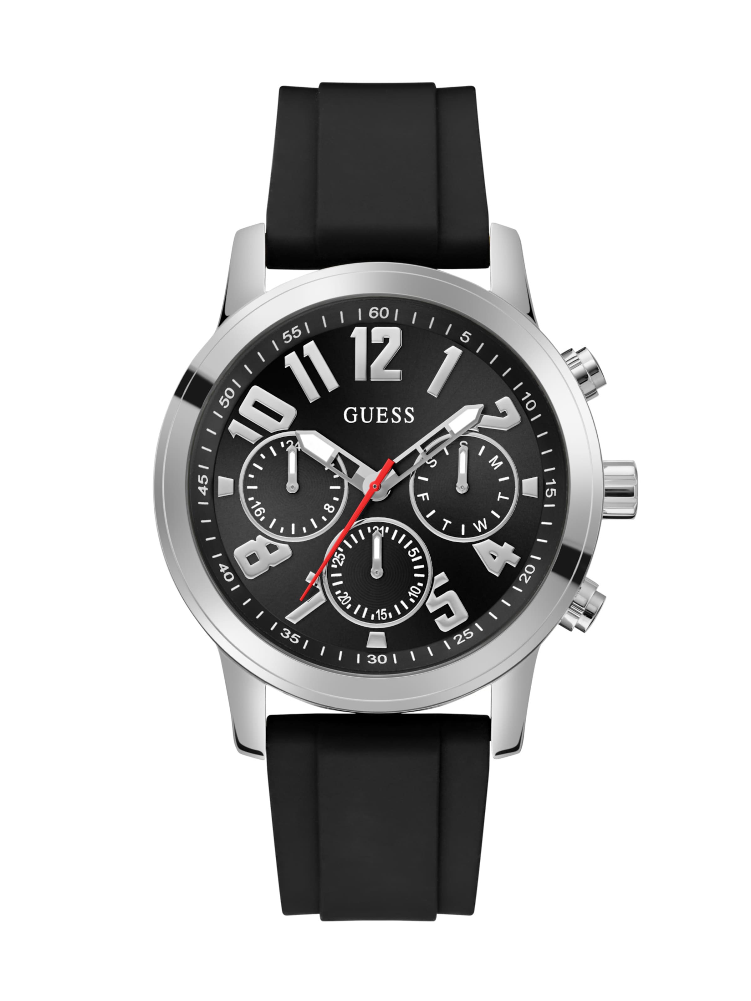 GUESS Analog watch 'Parker' in Silver: front