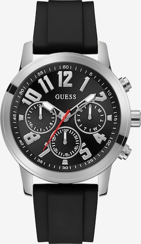 GUESS Analogt ur 'Parker' i sølv: forside