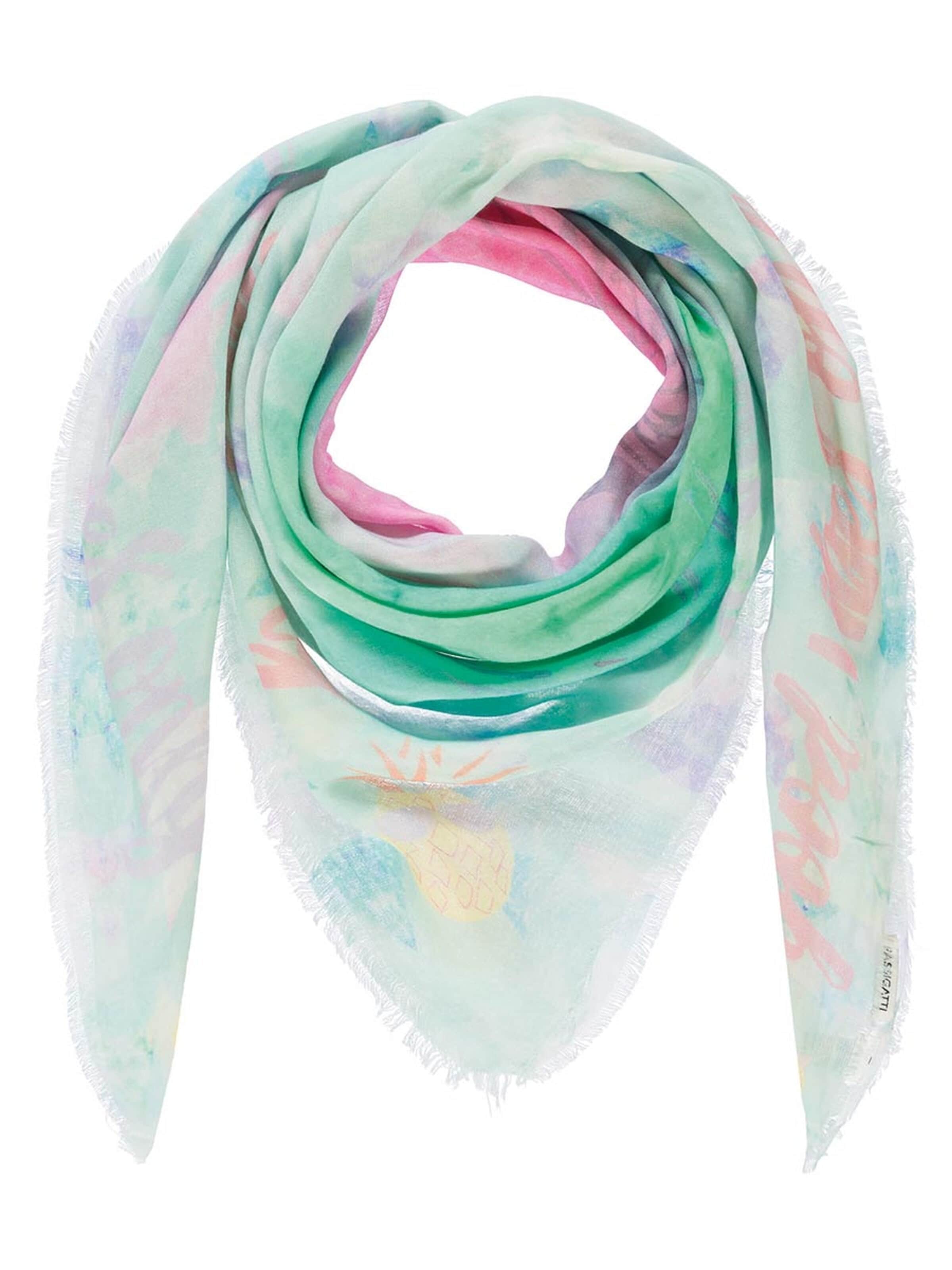 Passigatti Wrap 'Tuch mit digitalem Flamingodruck' in Mixed colors: front
