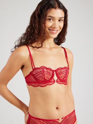 Balconnet Soutien-gorge 'ROSACE - N*9' ETAM en rouge : devant