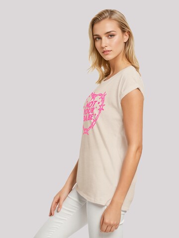 F4NT4STIC Shirt 'Unabhängige Frau Not Your Babe' in Beige