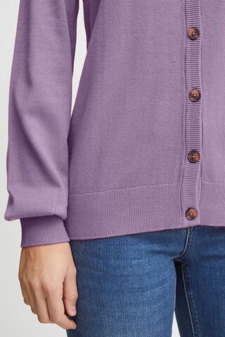 Fransa Knit Cardigan in Purple