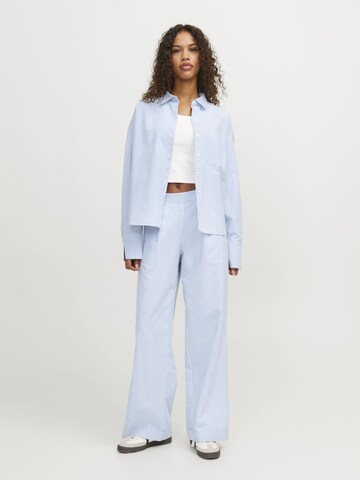 JJXX Wide leg Bandplooibroek 'SIVA' in Blauw
