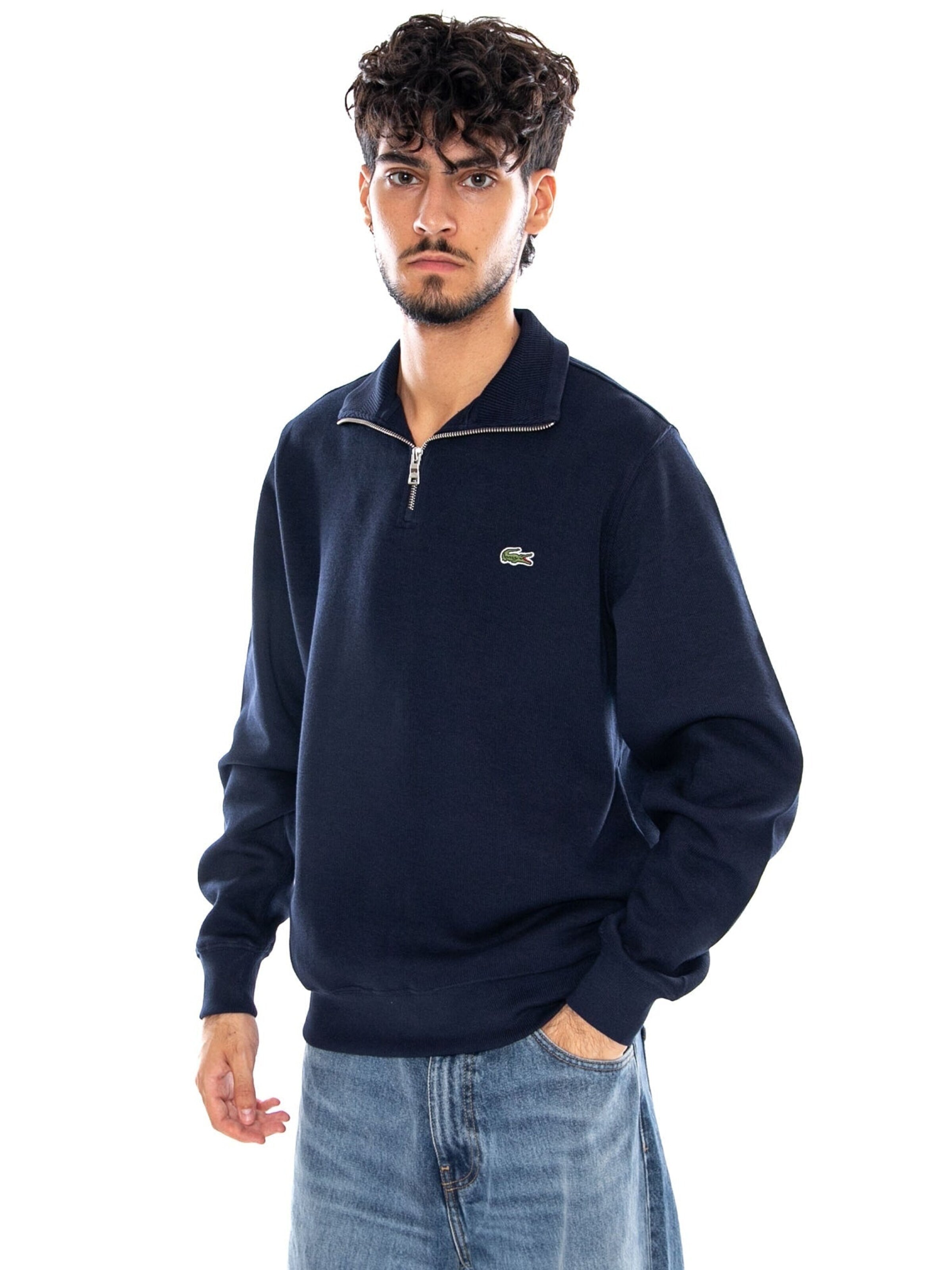 LACOSTE Sweatshirt 'SWEATSHIRT BLUE' in Blue: front