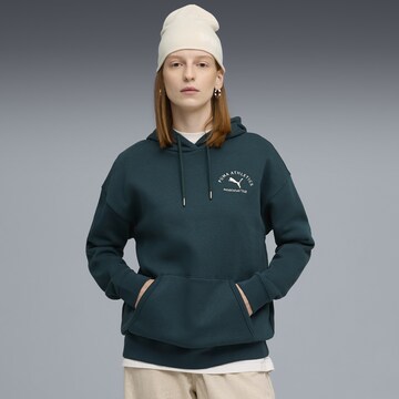 PUMA Athletic Sweatshirt in Green: front