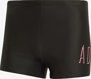 ADIDAS PERFORMANCE Athletic Swim Trunks 'Lineage' in Black: front