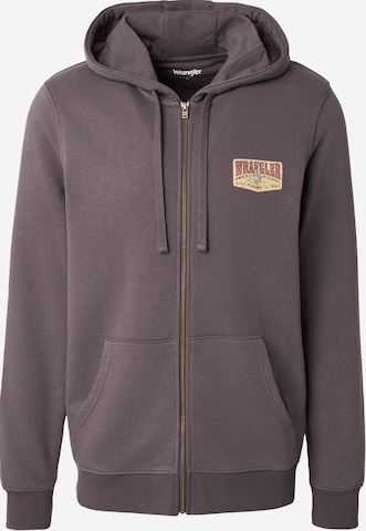 WRANGLER Кофта на молнии в Серый: спереди