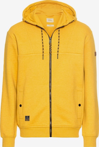 CAMEL ACTIVE Zip-Up Hoodie in Yellow: front