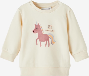 Sweat-shirt 'Tussie' NAME IT en beige : devant