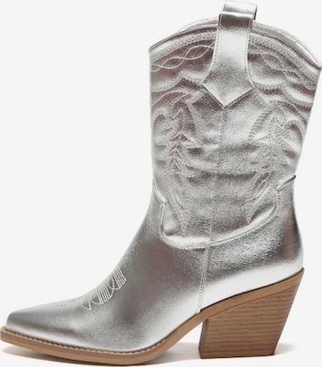 Bottes de cowboy Smile Favorites en argent : devant
