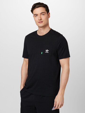 ADIDAS ORIGINALS Koszulka 'Essentials+ Made With Hemp' w kolorze czarny: przód