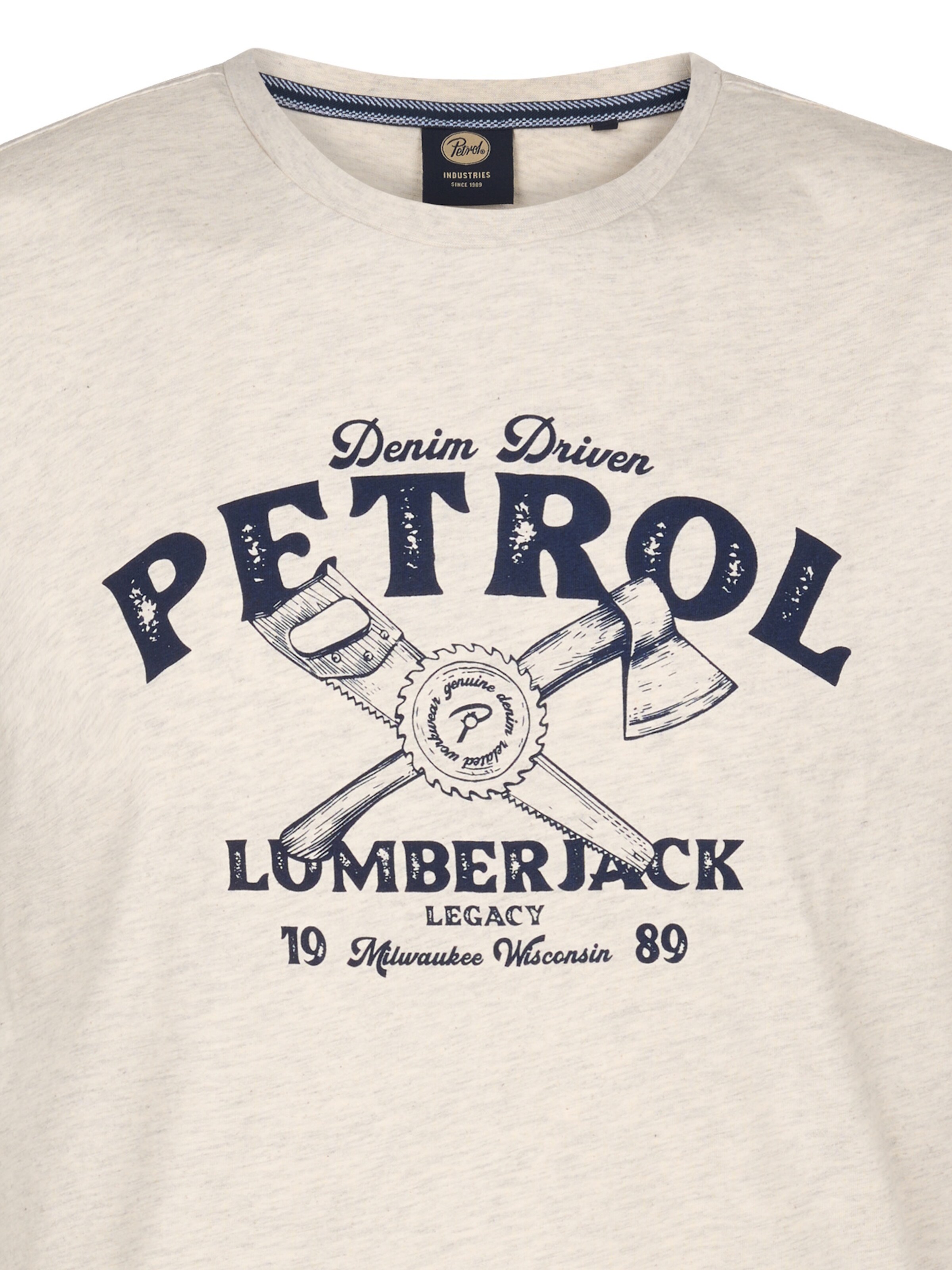 T-Shirt Petrol Industries en blanc