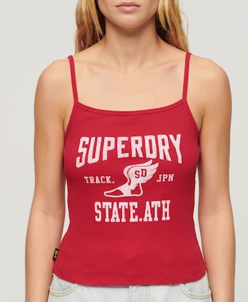 Superdry Top 'Athletic College' in Red: front