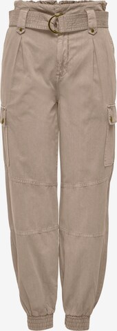 Pantalon cargo ONLY en beige : devant