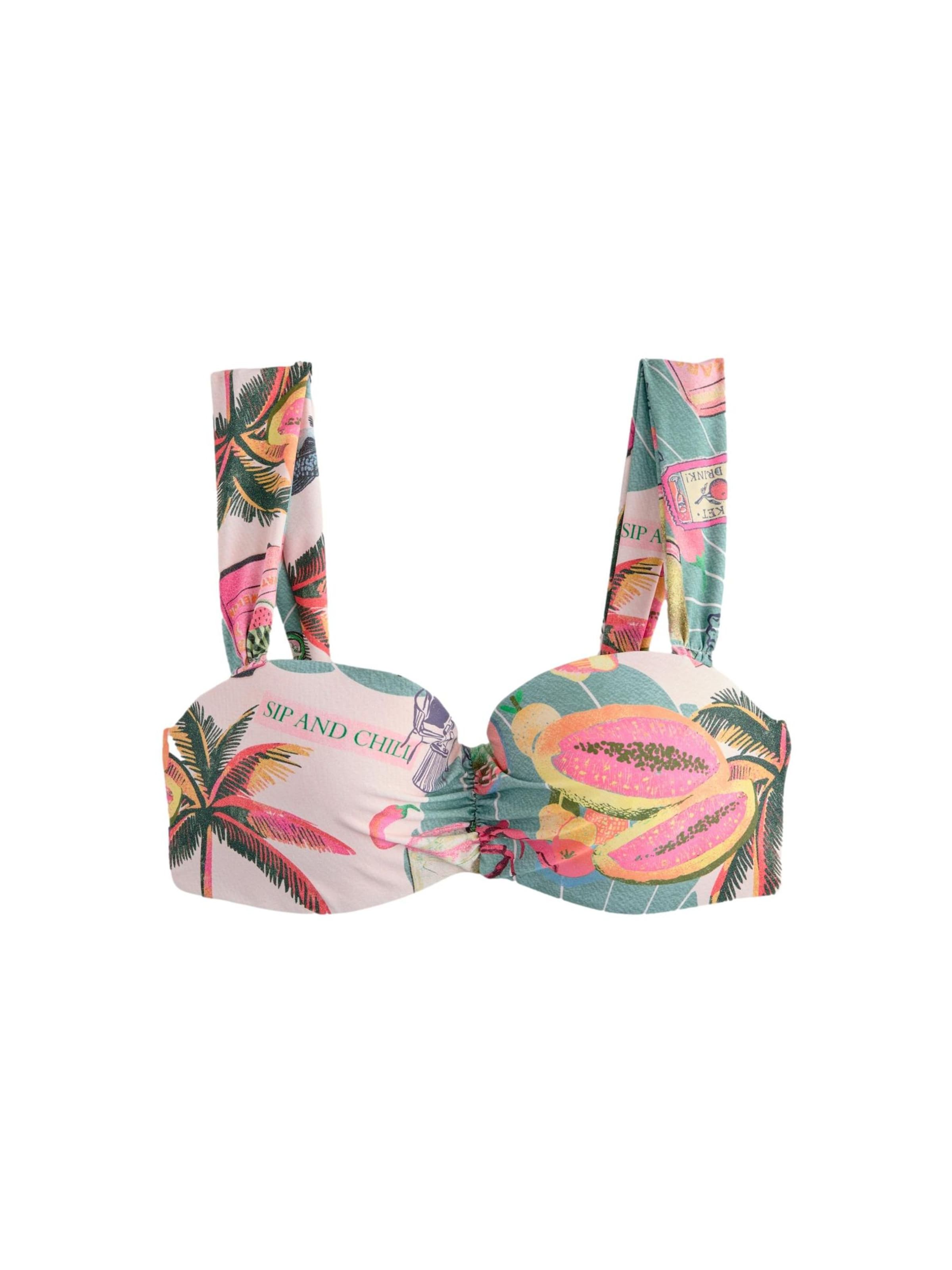 Next Бандо Верх бикини в Зеленый: спереди