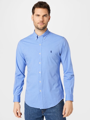 Polo Ralph Lauren - Slim Fit Camisa em azul: frente