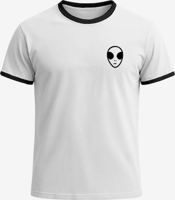 Neverless Shirt 'Alien' in White: front